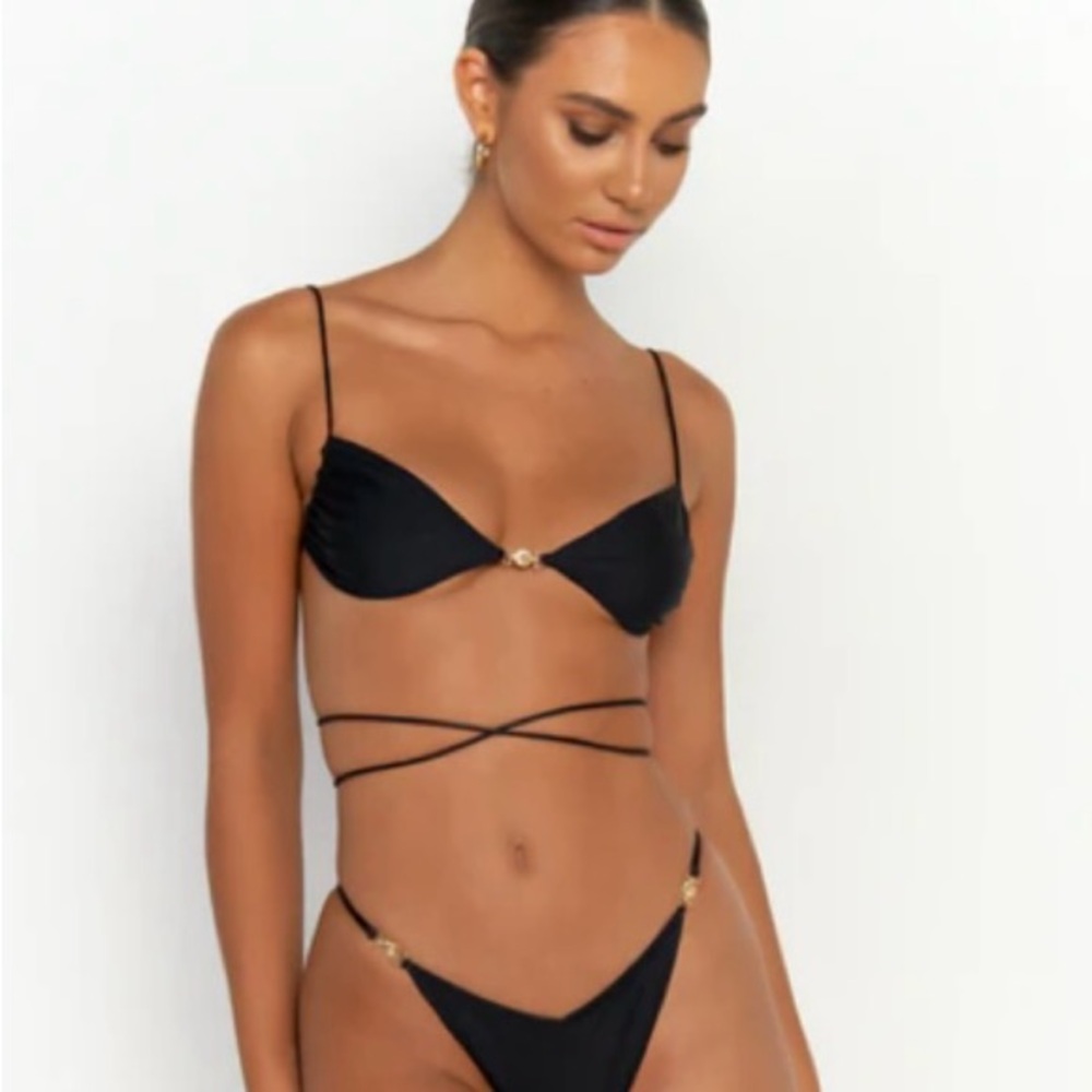 Black Strappy Bikini Set